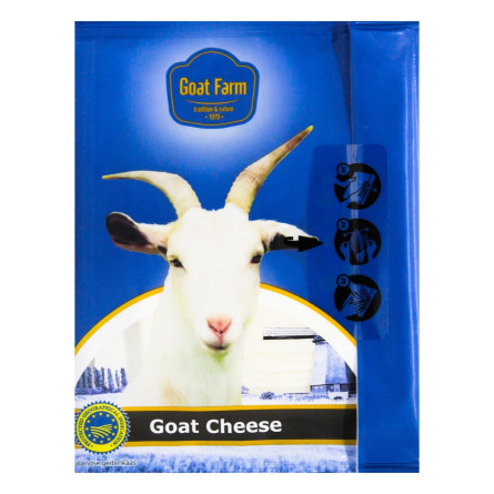 Сыр козий Goat Farm полутвердый сычужный нарезанный 50% 100г slide 1