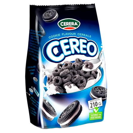 Сухий снiданок Cerera Cereo чорні кільця зi смаком печива 210г