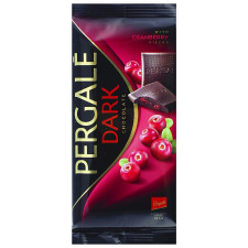 Шоколад Pergale чорний зі шматочками журавлини 93г mini slide 1