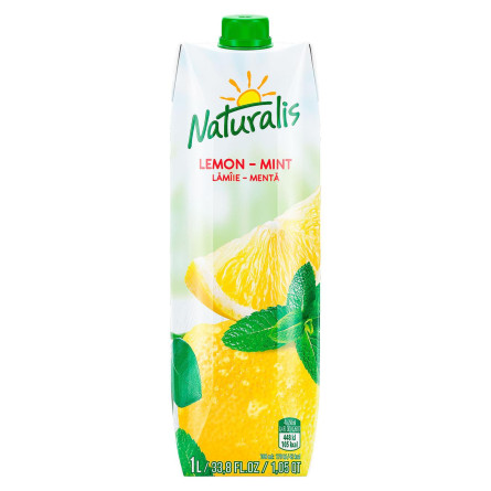 Напій Naturalis з лимона та м'яти 1л