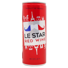 Вино Le Star Red Wine Merlot червоне сухе 13% 0,25л mini slide 1