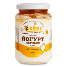 Йогурт «Лавка традицій» «Своє» абрикос 2,5% mini slide 1