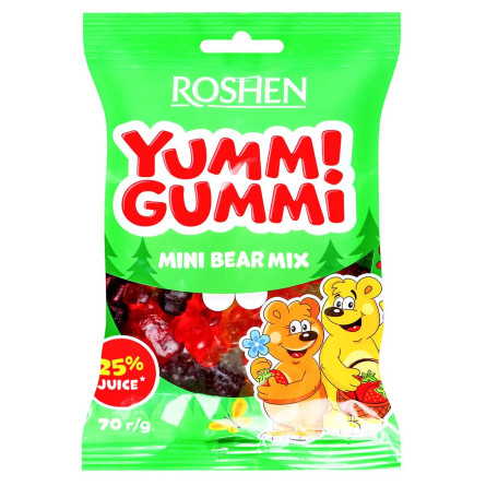 Цукерки Roshen Yummi Gummi Mini Bear Mix 70г