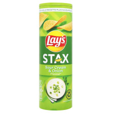 Чіпси картопляні stax сметана+цибуля Lay`s 170г mini slide 1