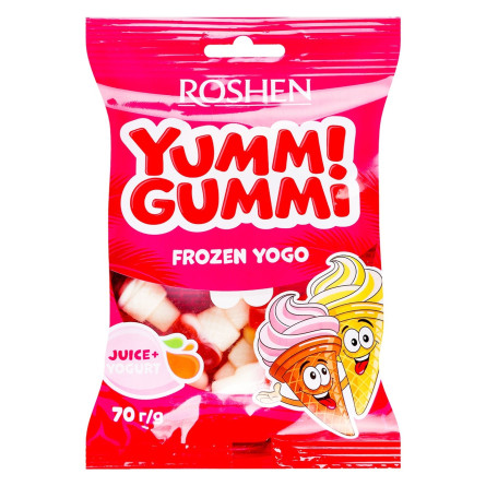 Цукерки Roshen Yummi Gummi Frozen Yogo 70г