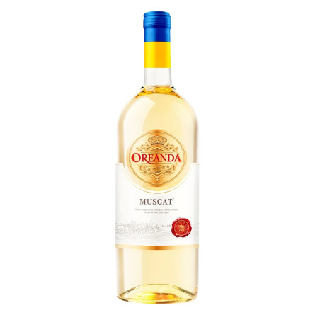Вино Oreanda Muscat біле напівсолодке 11-13% 1,5л slide 1