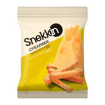 Сухарики Snekkin пшенично-житні зі смаком сиру 110г