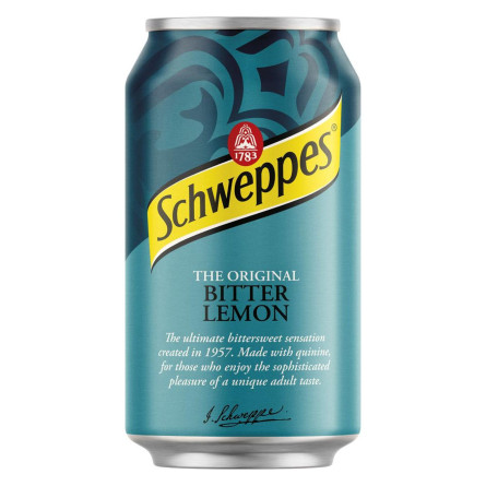 Напій Schweppes Bitter Lemon сильногазований 250мл