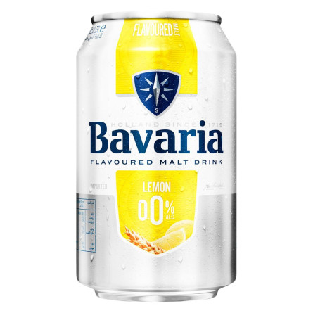 Пиво Bavaria лимон безалкогольное 0,33л