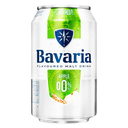Пиво Bavaria яблуко безалкогольне 0,33л