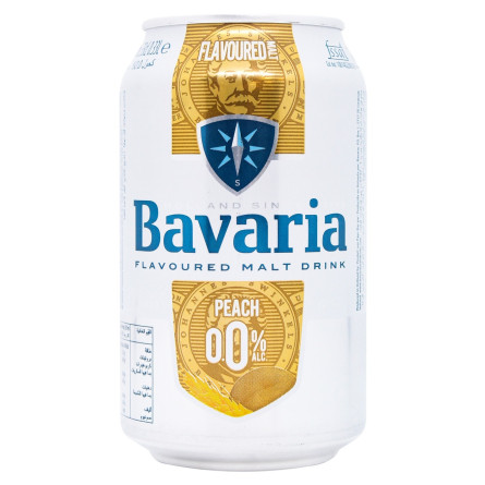 Пиво Bavaria Peach светлое безалкогольное 0,33л slide 1