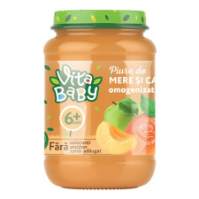Пюре Vita Baby яблуко-абрикос без цукру 180г mini slide 1