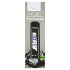 Цигарка електронна HQD Cuvie Black Ice одноразова 1,25мл 300затяжок mini slide 1