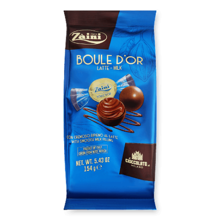 Цукерки Zaini Boule D'or з молочним кремом з молочного шоколаду slide 1