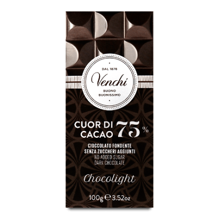 Шоколад чорний Venchi 75% без цукру slide 1