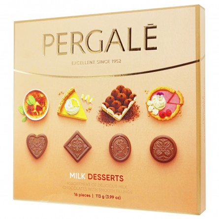 Конфеты шоколадные Pergale Изысканный десерт из молочного шоколада ассорти 113г