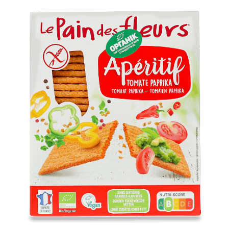 Хлібці Le Pain des Fleurs органічні з паприкою-томатом slide 1
