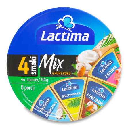 Сир плавлений Lactima «Чотири пори року» мікс 40% slide 1