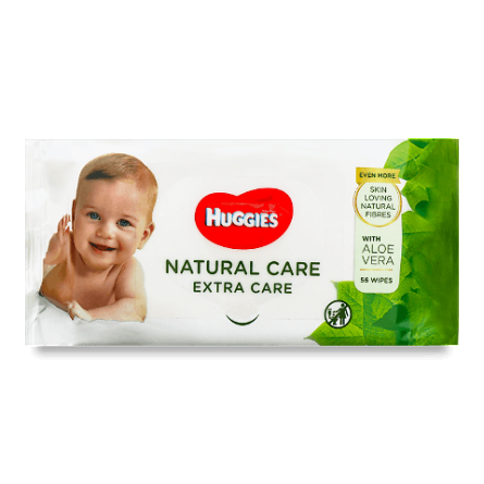 Серветки вологі Huggies Baby Wip Natural Care Gold slide 1