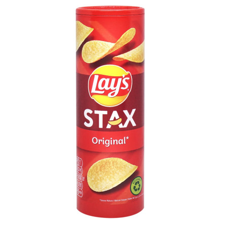 Чіпси картопляні stax оригінальні Lay`s 170г slide 1