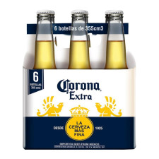 Упаковка пива Corona Extra світле фільтроване 4.5% 0.355 л x 6 шт. mini slide 1