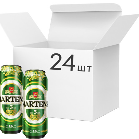 Упаковка пива Martens Premium світле фільтроване 5% 0.5 л x 24 шт. slide 1