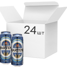 Упаковка пива Martens Extra 7 Pilsener світле фільтроване 7% 0.5 л x 24 шт. mini slide 1