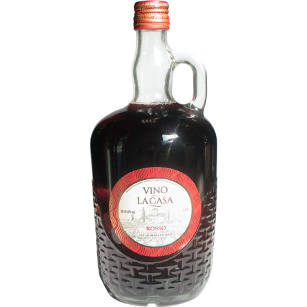 Вино Vino la Casa Rosso червоне напівсолодке 1 л 12%