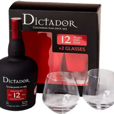 Ром Dictador 12 років витримки 0.7 л 40% з двома склянками mini slide 1