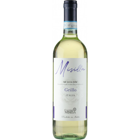 Вино Misilla Grillo Sicilia DOC біле сухе 0.75 л 12%