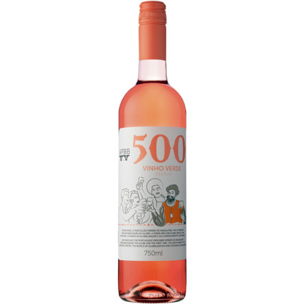 Вино 500 Vinho Verde розовое полусухое 0.75 л 8.5% slide 1