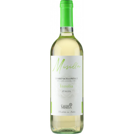 Вино Misilla Inzolia Terre Siciliane IGP біле сухе 0.75 л 12%