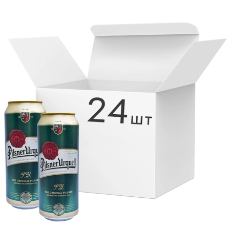 Упаковка пива Pilsner Urquell світле фільтроване 4.4% 0.5 л x 24 шт.