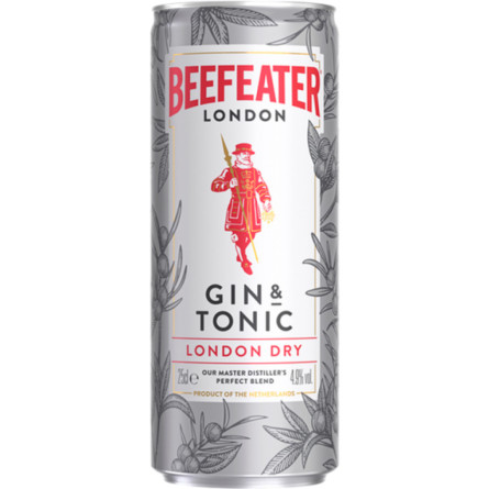 Напій слабоалкогольний Beefeater Gin & Tonic London Dry 4.9% 0.25 л