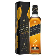 Віскі Johnnie Walker Black label 12 років витримки 0.7 л 40% в металевій упаковці mini slide 1