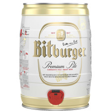 Пиво Bitburger Premium Pils світле фільтроване 4.8% 5 л mini slide 1