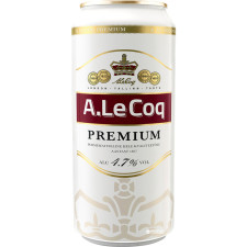Упаковка пива A. Le Coq Premium світле фільтроване 4.7% 0.5 л x 24 шт. mini slide 1
