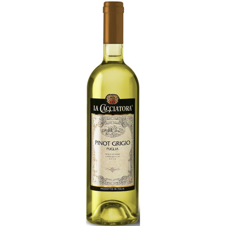 Вино La Cacciatora Pinot Grigio Puglia i.G.T біле сухе 0.75 л 12%