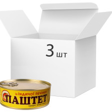 Упаковка паштету L'appetit з індичачої печінки 240 г х 3 шт. mini slide 1