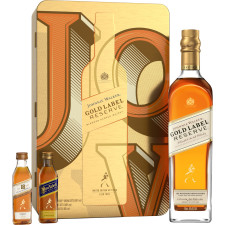 Набір віскі Johnnie Walker "Gold Label Reserve" (Johnnie Walker "Gold Label Reserve" 0.7 л 40%) (подарункове паковання + пляшка 0.05 л 40% віскі Johnnie Walker "18 Years Old" + пляшка 0.05 л 40% віскі Johnnie Walker "Blue Label") mini slide 1