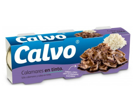 Кальмары Calvo в собственных чернилах 3 х 80 г