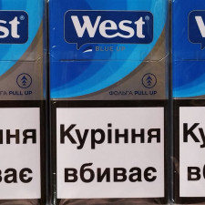 Блок Цигарок West Blue Up x 10 пачок mini slide 1