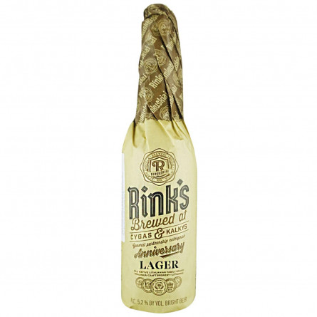 Пиво Rink's anniversary Lager светлое 5,2% 0,33л slide 1
