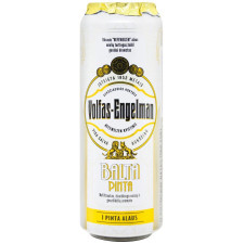 Пиво Volfas Engelman Balta Pinta светлое нефильтрованное 0,568л ж/б mini slide 1
