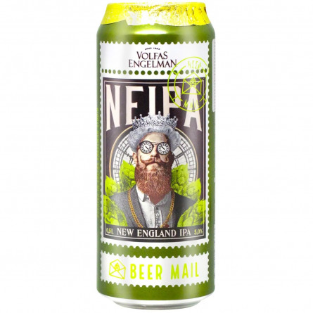 Пиво Volfas Engelman Neipa светлое фильтрованное 5% 0,5л