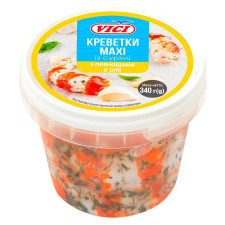 Креветки Vici MAXI в олії з прянощами зі смаком часнику 340г mini slide 1