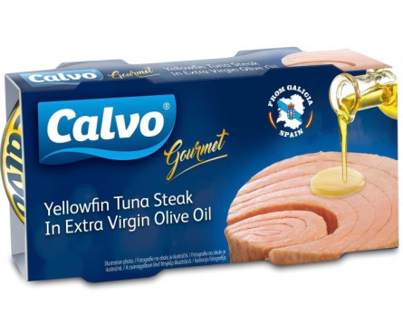 Желтопёрый тунец Calvo в оливковом масле первого холодного отжима 2 x 100 г