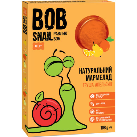 Мармелад Bob Snail натуральний Грушево-апельсиновий 108 г
