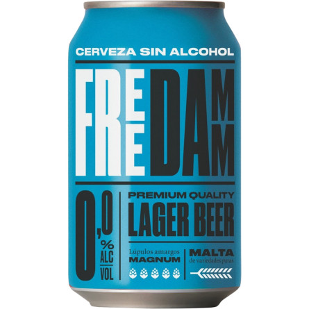 Упаковка пива FREE DAMM светлое фильтрованное 0% 0.33 л x 24 шт slide 1