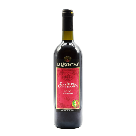 Вино La Cacciatora Rosso червоне напівсолодке 0.75 л 10.5%